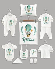 Uçan Balonda Fil Modeli 11'li Organik İsme Özel Hastane Çıkışı