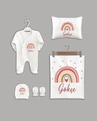 Rainbow Desing 5'li Organik İsme Özel Hastane Çıkışı