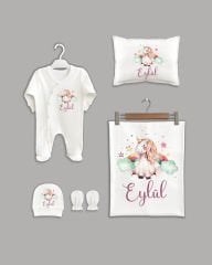 Unicorn Modeli 5'li Organik İsme Özel Hastane Çıkışı