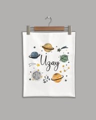 Gezegenler Temalı Organik Battaniye